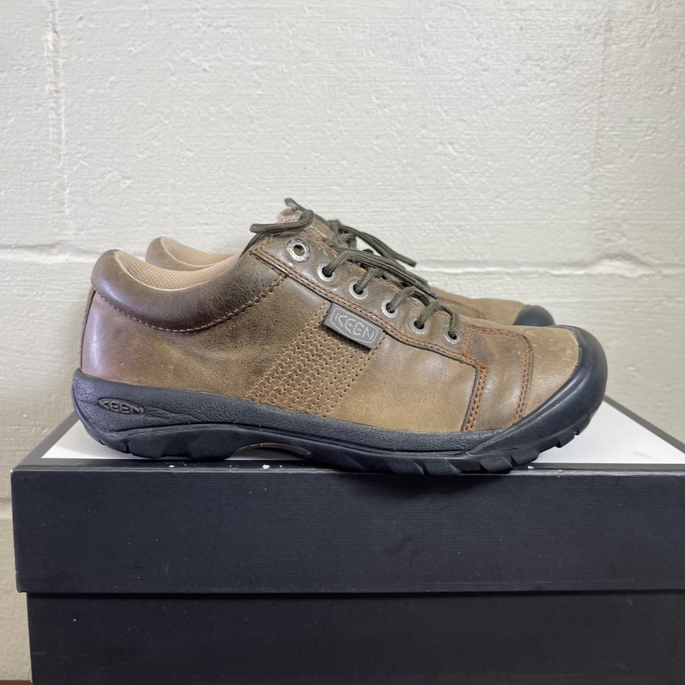 Keen Austin Brown Leather Comfort Walking Shoes Sneakers Men's Size 10 US
